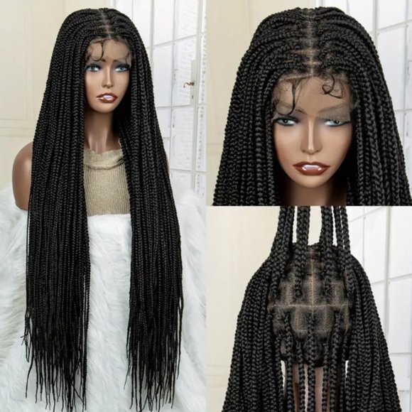 36 Inch Full Lace Extra Long Braided Synthetic Wigs